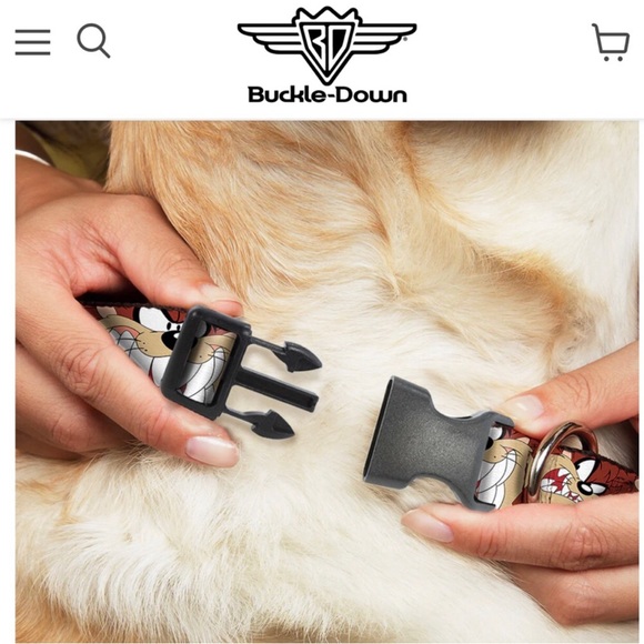 2/$20 NEW LOONEY TUNES Dog Pet Collar Adjustable SMALL 9” - 15” Neck Size Brown - Picture 2 of 16